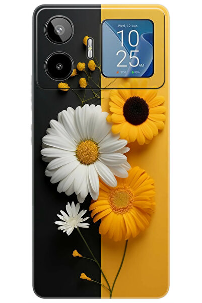 General Mobile GM 26 PRO 5G (G903) Uyumlu Kılıf Desen Baskılı Silikon Papatya...