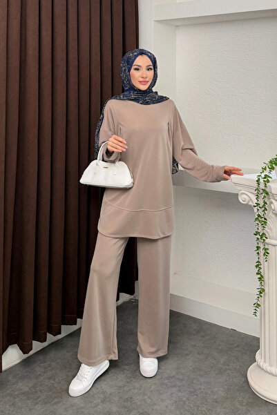 Mihran Butik طقم نسائي من قماش البايك المستورد من طراز كالينا مع تفاصيل الجيب
