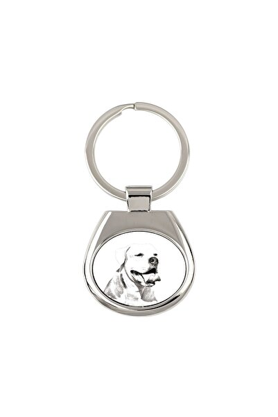 Art - Dog Bulldog American - breloc cu un câine, breloc cu imprimeu, pandanti...