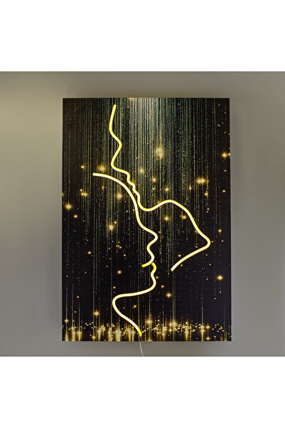 Zumzeria Tablou LED Neon Model Fată 40x60cm