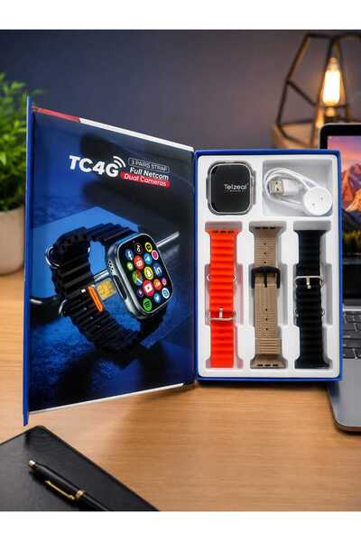 Genaric Telzeal 3 Pairs Strap TC4G Full Netcom Dual Camera Smart Watch