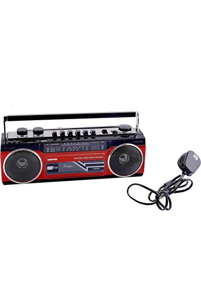 Geepas مسجل راديو كاسيت - مكبرات صوت محمولة مع منافذ USB و SD، ودعم MP3 وبلوت...