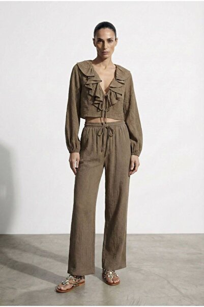 Quzu Ruffle Detailed Palazzo Set