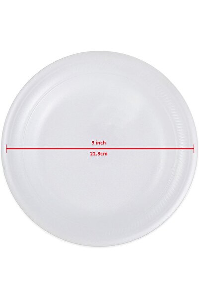 Sunny Your Bright choice Disposable Foam Plates 9 Inch Round White – 25 Pack Heavy Duty Party Plates for Lunch Dinner BBQ Picnic