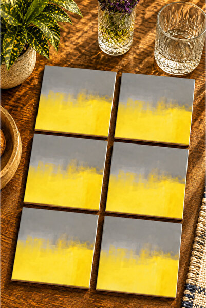JHAAR Modern Design Set of 6 Coasters - Uv Printing Mdf - 10X10 cm