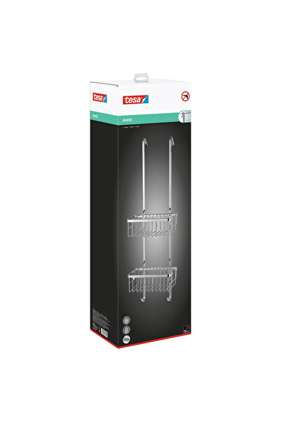 Tesa ALUXX Chrome 2-Tier Hanging Shower Caddy, Rustproof Aluminium (No Mount ...