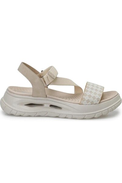 lumberjack Ldr Beige Strappy Elastic Comfort Anatomical Women's Sandals