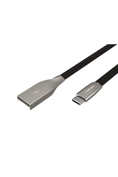 Natec Prati USB-C 1.0m negru metalic