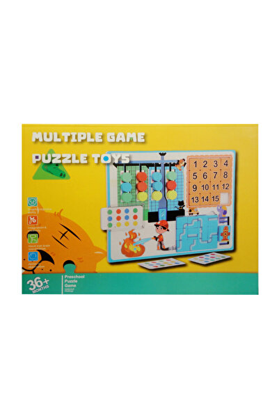 Swede Jucărie din lemn, puzzle logic labirint 3-în-1