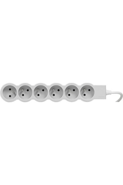 Legrand HELMO Backlooseer standard 6x2P+ cu cablu 1.5m 3x1.0 mm2 alb/gri desc...