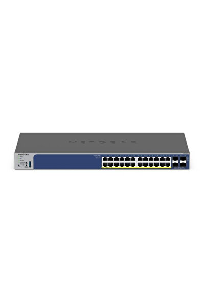 NETGEAR Switch inteligent stivuibil cu 28 de porturi PoE Gigabit/10G (Gs728Txp)