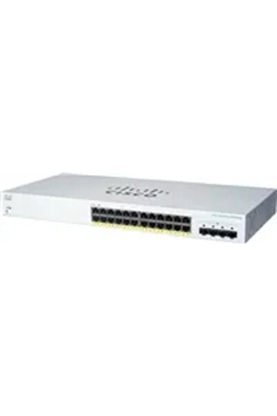Cisco Systems Switch Cisco CBS220-24FP-4G (24xGBE, 4xSFP, 24xPoE+, 382W) - EX...