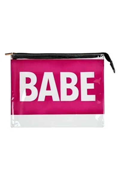 Zumzeria Fuchsia Transparent Makeup Bag 'Babe' 29x23cm