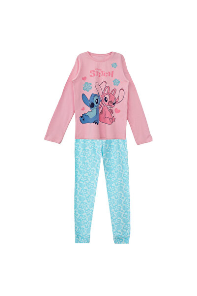Lilo & Stitch Set de pijamale din bumbac roz Ciel cu model cusătură pentru copii