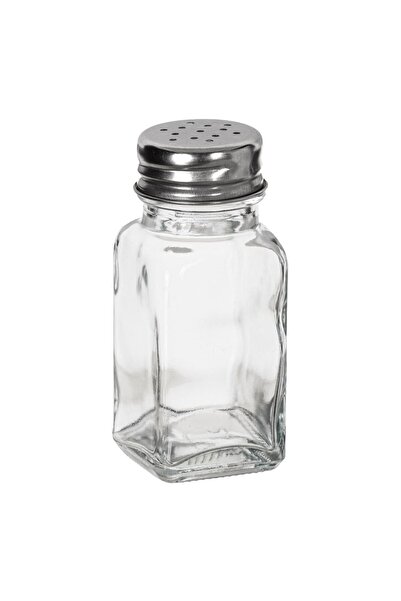 Zumzeria Solniță din sticlă transparentă cu capac metalic 4x4x9.5cm