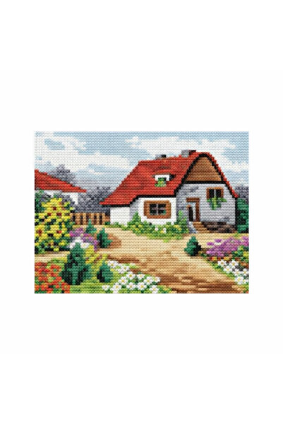 iğne izi Set de broderie cu punct în cruce cu model – Kit de broderie manuală...