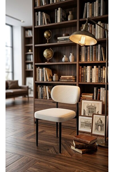 Modern Style Home Yüksek Konforlu Modern Kumaşlı Metal Gövdeli Sandalye