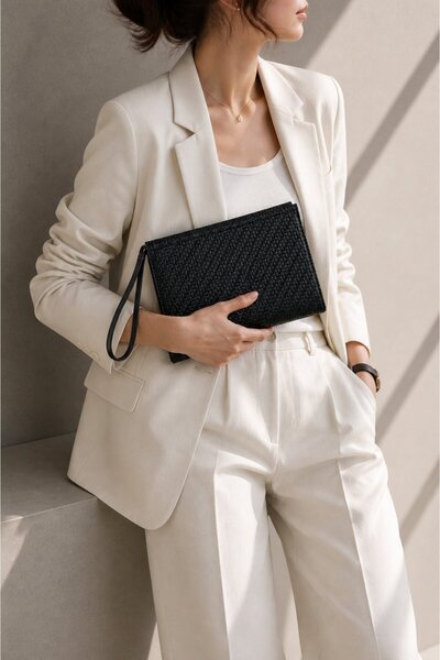 cosybag. Kadın Portföy Çanta – Şık Tasarım, Günlük & Gece Kullanım Clutch Siy...
