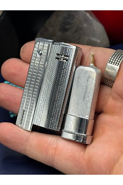 NikaŞ Benzinli Metal Tasarım Gümüş Renk Şık Muhtar Çakmağı