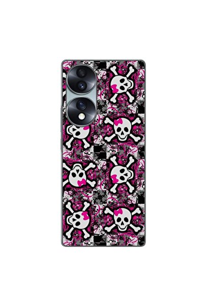 OEM Husa compatibila cu Honor 70 Silicon Gel Tpu Model Pop Art Skeleton