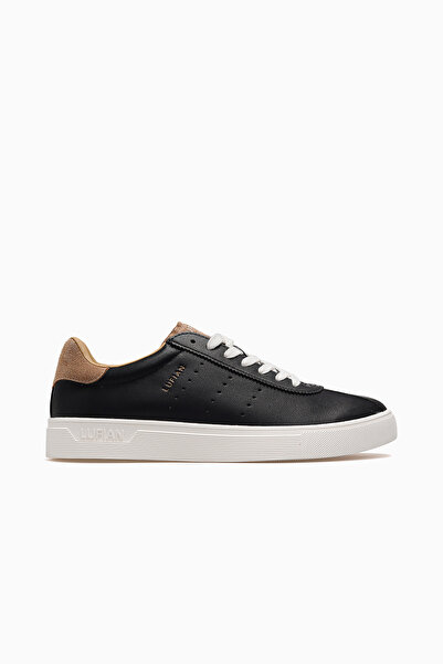 Lufian Paul Men's Leather Sneaker Shoes 26Y 111230293 Black