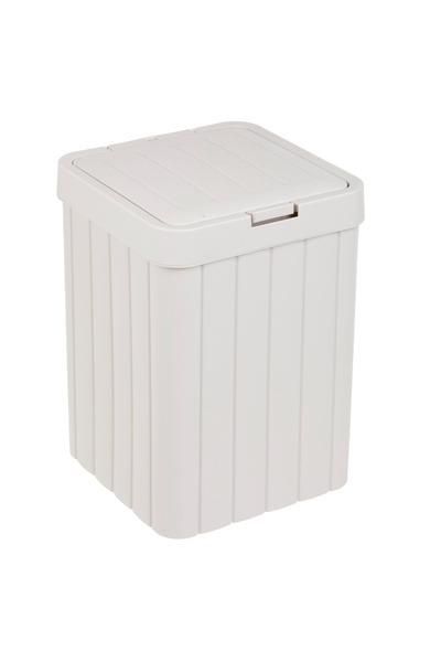 Zumzeria Beige Plastic Trash Can 10L