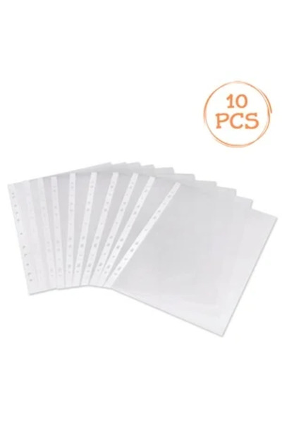 Zumzeria Set of Transparent Document Protection Sleeves A4 with White Edge - ...