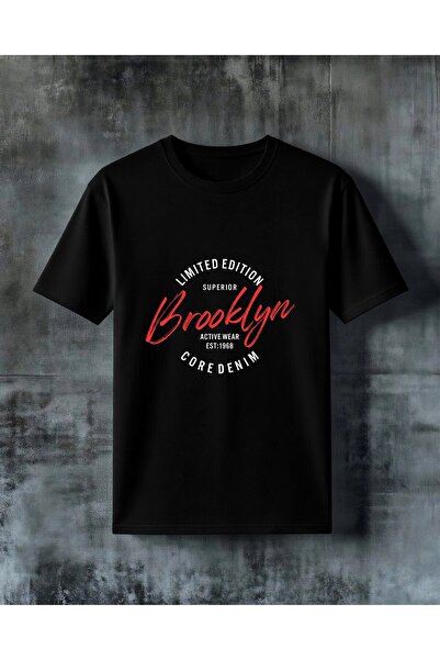 COMVİCHO Brooklyn Red Printed Oversize T-Shirt