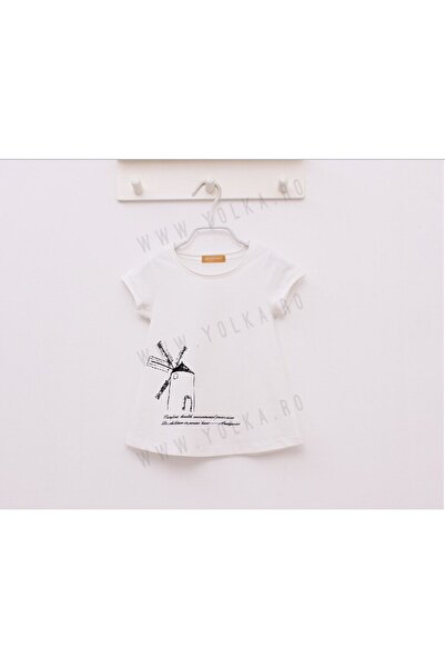 Yolka clothing Tricou alb fetite