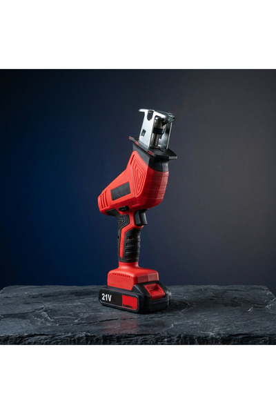 GearZone 21V Cordless Reciprocating Saw, with 8 Saw Blades and 2 Batteries, 0...