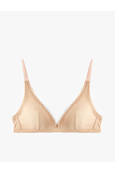 Koton Lace Detailed Unpadded Underwire-Free Soft Bra