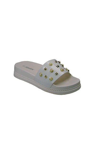 OEM Tsimpolis Shoes D7655-2 Καλοκαιρινή Γυναικεία Παντόφλα Λευκή