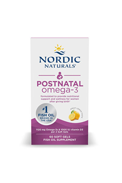 Nordic Naturals Supliment Omega-3 + D3 postnatal, 1120 mg și 1000 UI, Nordic ...