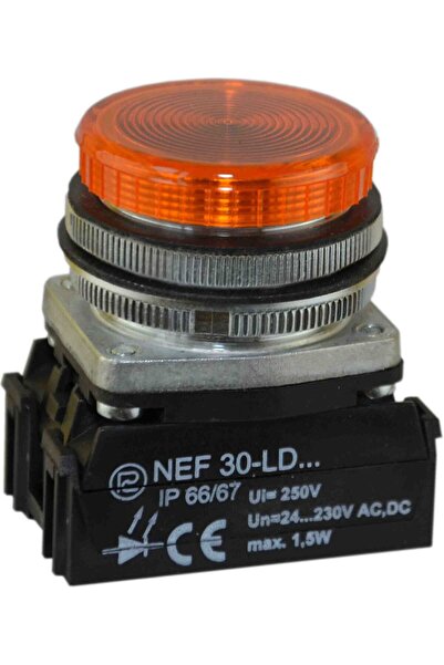 PROMET Lampă de semnalizare 30mm galbenă 24-230V AC/DC W0-LDU1-NEF30LD G