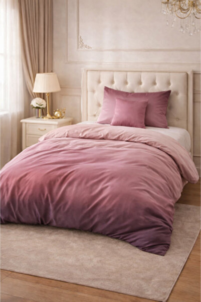 Sendia Bed linen 1 person 140 x 200 cm, degradé pink model, 3 pieces, cotton,...