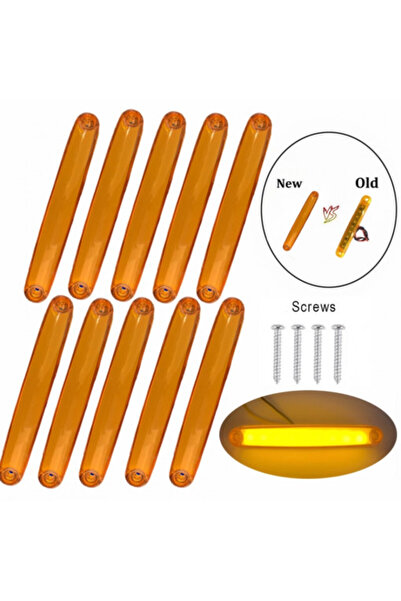 Led Light Alex set 5 x Clearance lamp with neon yellow light, 12 v-24 v,