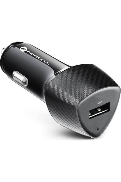 Forcell CARBON ≈Încărcător auto USB QC 3.0 18W CC50-1A negru (Total 18W)
