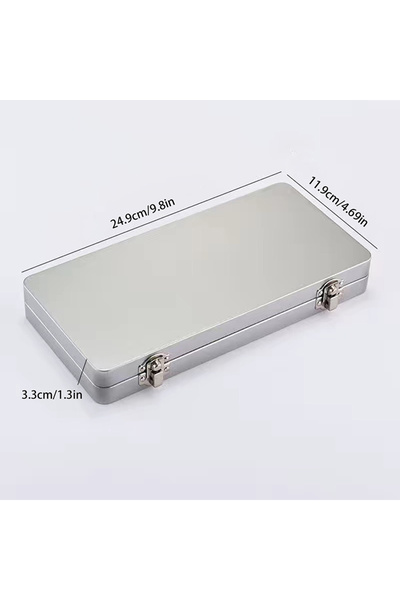 Choice L 1pcs Rectangular Flip Lid Tin Box Vintage Stationery Storage Large C...