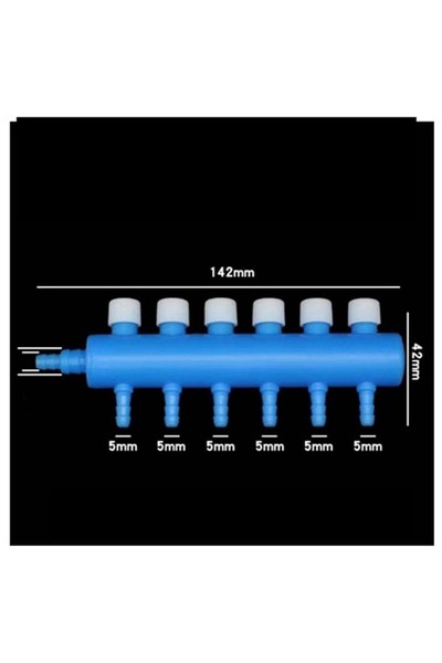 Choice 6 way Practical Aquarium Air Pump Flow Control Valve Distributor Hose ...