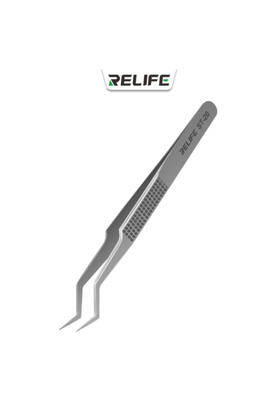 Choice ملقط دقيق ST-20 من RELIFE بأطراف منحنية لوضع وتحديد مواقع رقائق IC للآ...