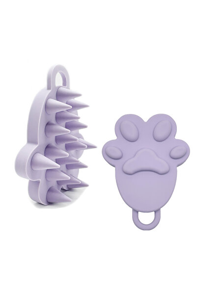 Choice1 مجموعة أدوات تدليك فروة الرأس من السيليكون على شكل مخلب قطة GJ35-Purp...