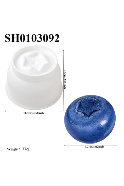 Choice1 قالب كعكة الفواكه الفرنسية SH0103092 بتصميم التوت الأزرق، قالب سيليكو...