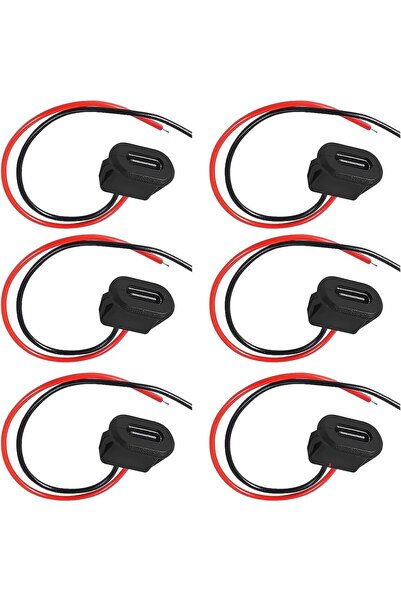 Choice 6pcs 6PCS Chassis 2 Pin Type C Socket Connector Waterproof Jack with C...