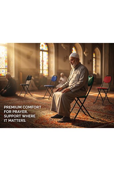 Souq China Foldable Chair | Prayer Chair for Elderly | Portable Folding Chair...