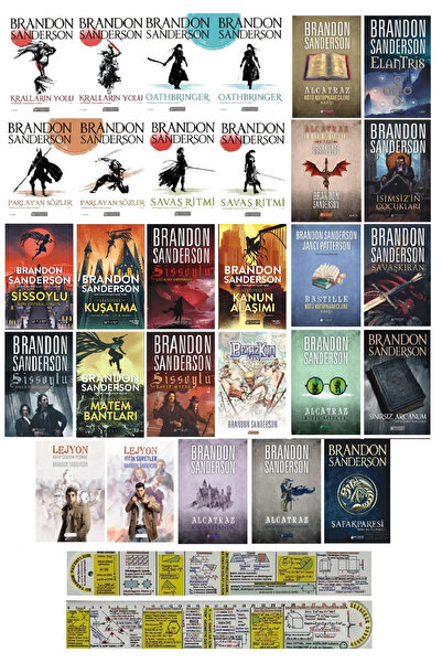Akıl Çelen Kitaplar Brandon Sanderson 29 Kitap Set - Fırtınaışığı Arşivi - Si...