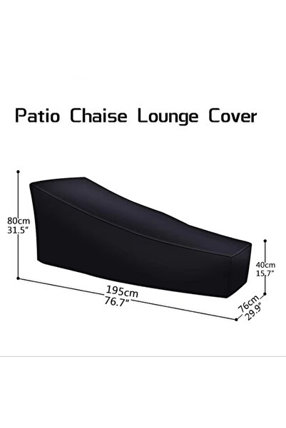Choice 195x76x40x80cm Patio Chaise Lounge Cover Waterproof Outdoor Sunlounger...