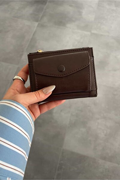 Yuka Atelier Sirius Minimal Snap Detailed Medium Wallet