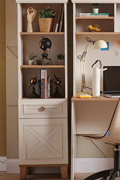 Palmera ATLAS Minimalist Kitaplık - 50x166 cm MDF Detaylı Fonksiyonel Raf