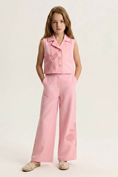 HAUSEkids 5-14 Yaş Moon Pearl Kız Çocuk Pantolonlu Takım-Şeker Pembe