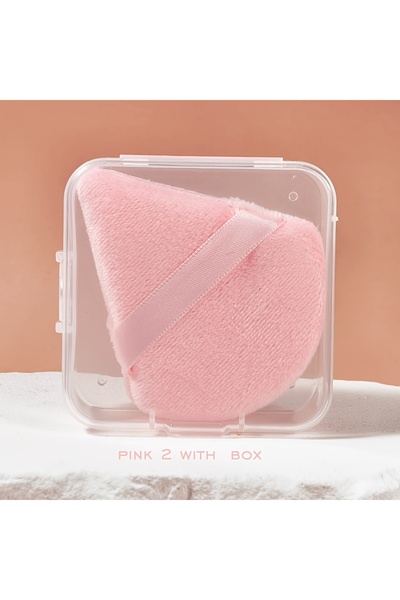choice2 2PCS-HSJFP-PINK 2/6Pcs Velour Puff & Fan Set w/Ergonomic Case | Hydro...